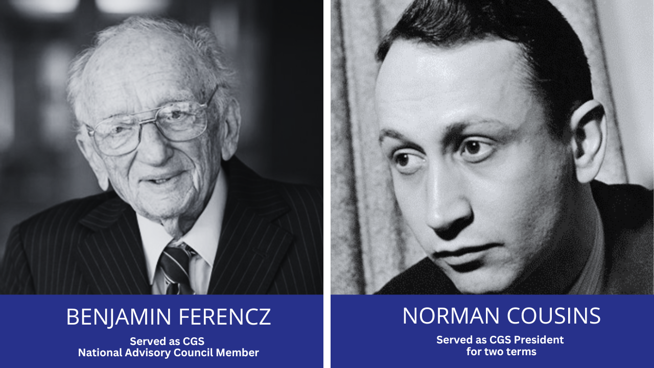 Norman Cousins and Ben Ferencz